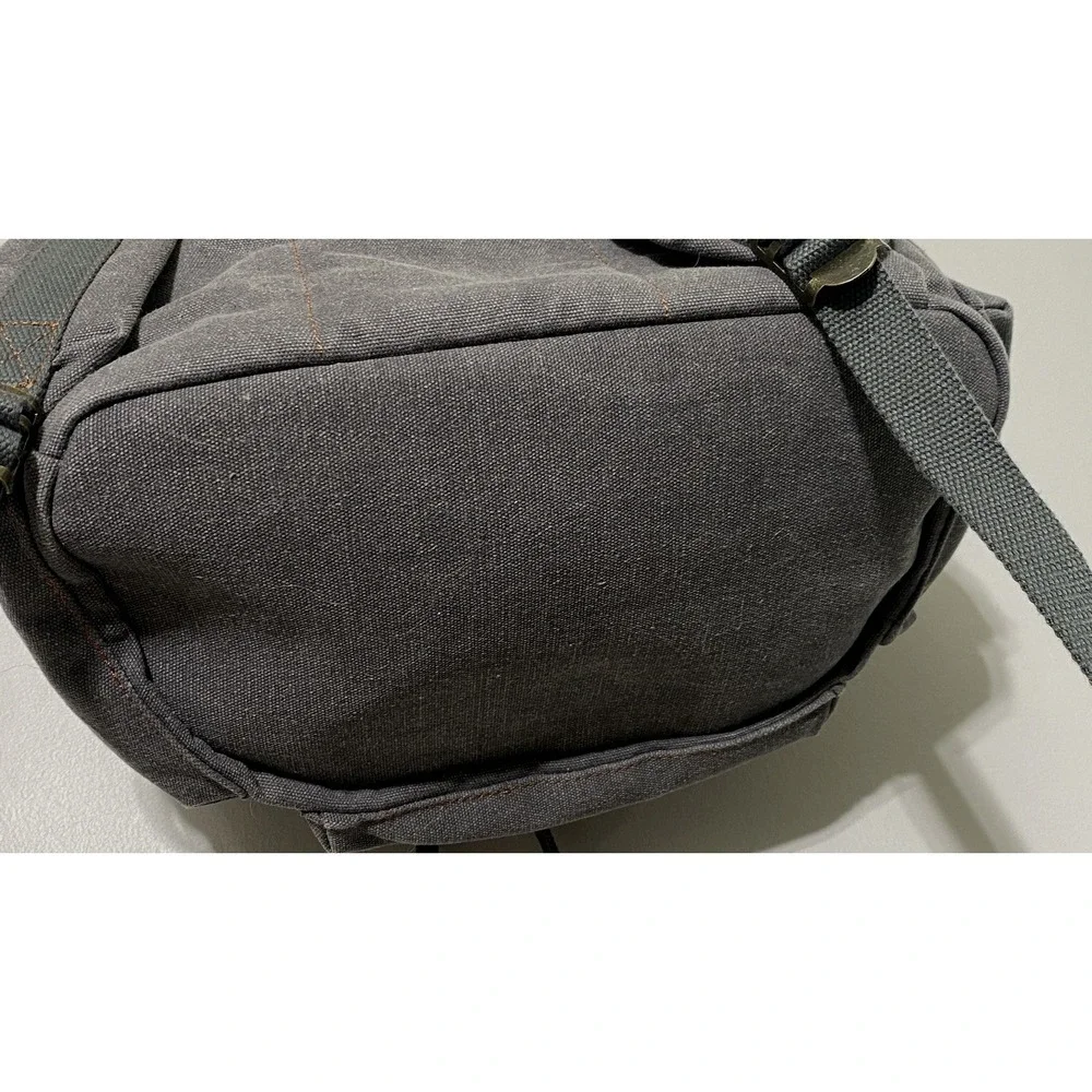 Augur Jans Canvas Leather Backpack Rucksack Hiking Laptop Travel Bag Gorpcore